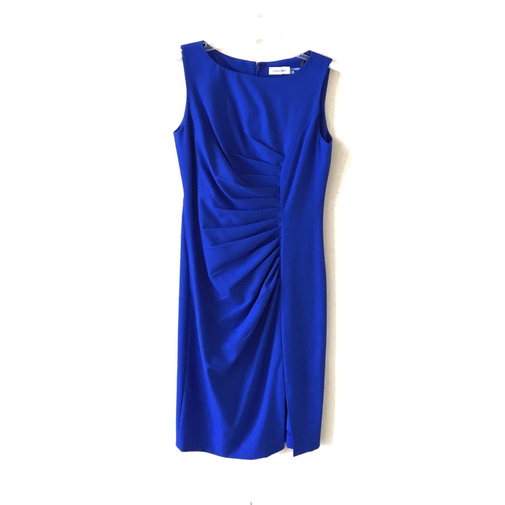 Calvin Klein Sleeveless Ruched Sheath Dress